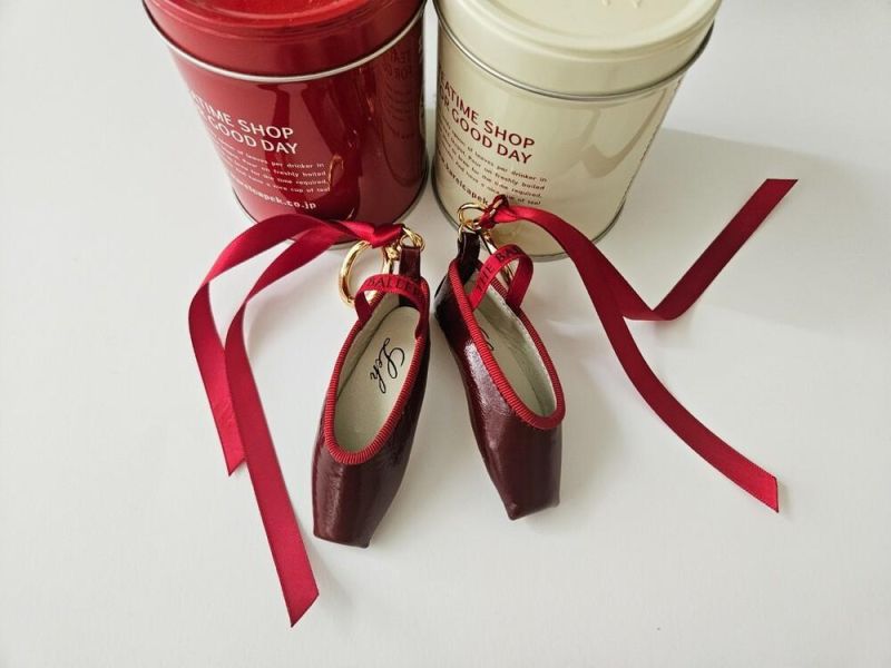 韓國Leh - étoile特別款羊皮小硬鞋吊飾 (Wine) 