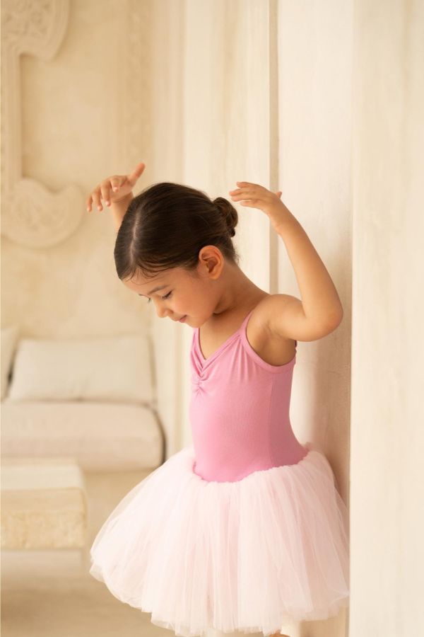 韓國 -  Snap Candy澎澎裙連身兒童舞衣 (肩帶可調、Pink) 