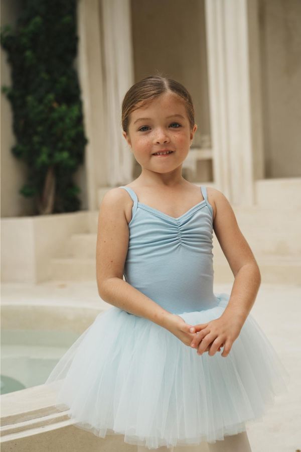 韓國 -  Snap Candy澎澎裙連身兒童舞衣 (肩帶可調、Blue) 