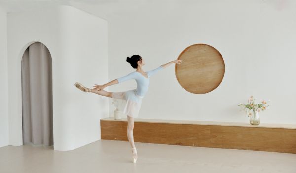 韓國Entrechat - 吉賽兒長袖舞衣 (Sky Blue & White) 