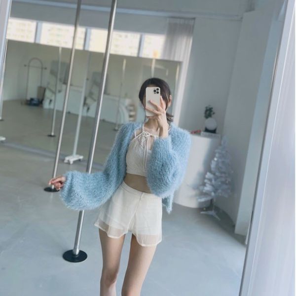 韓國Lenique - Reti鋼管上衣+短褲 (Cream) 