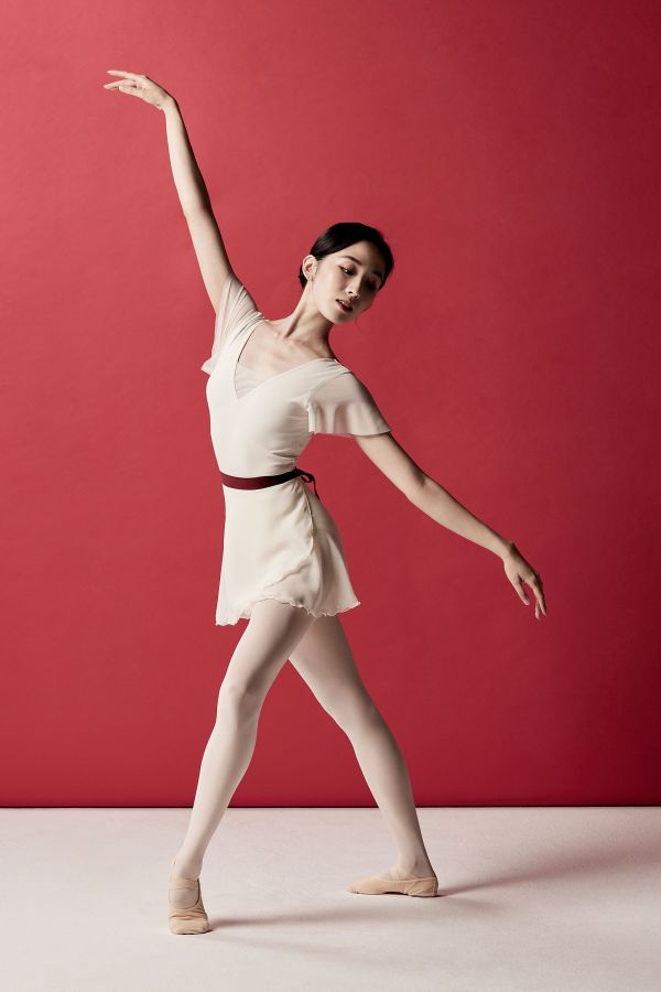 韓國Ballessimo - Ivory Red寬綁帶舞裙 (아이보리 레드) 