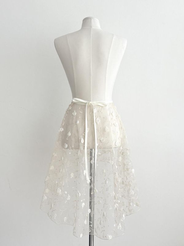 韓國Degage - forêt中長版舞裙 (Cream beige) 