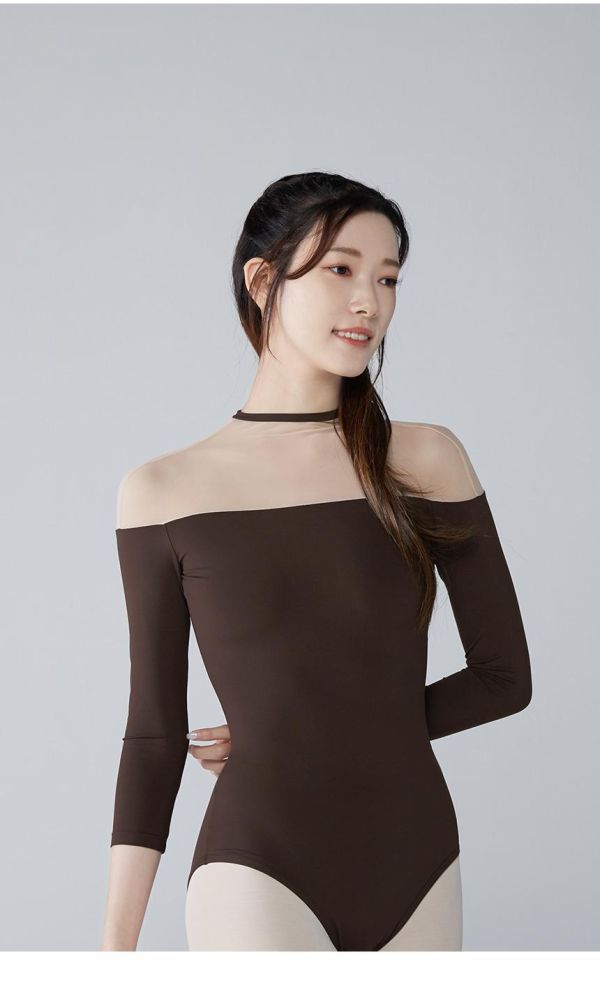 韓國Byplie - Choker neck Sleeve長袖舞衣 (三色) 초커넥 슬리브 