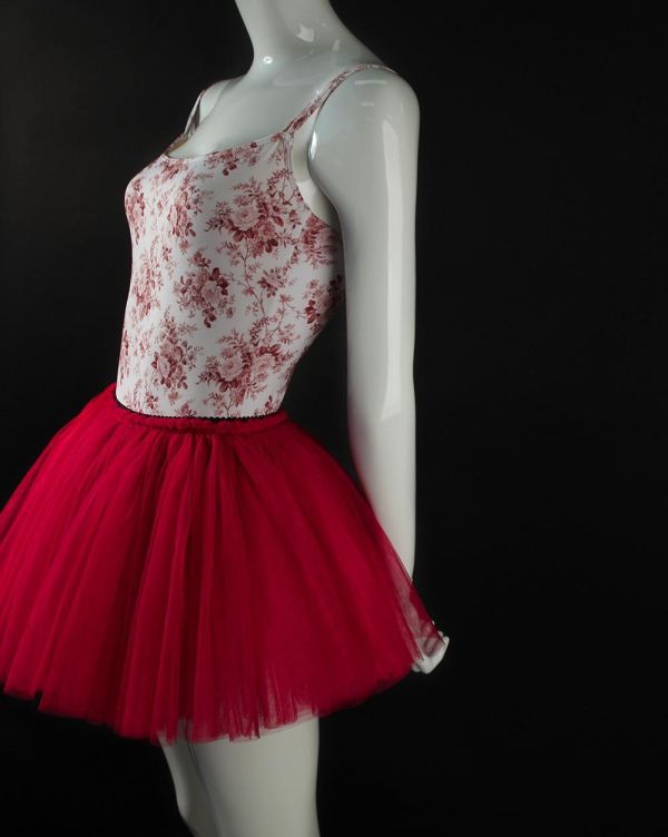 韓國LEVDANCE - 訂製款 Charmant Petit tutu (FRENCH RED) 