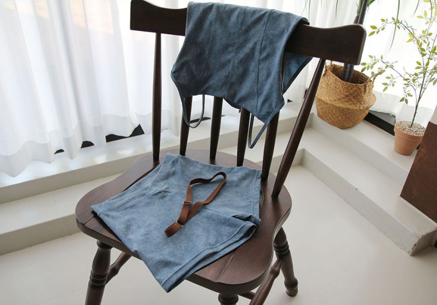 韓國Soulier Rouge - Denim Set-Up環保材質舞衣+短褲 