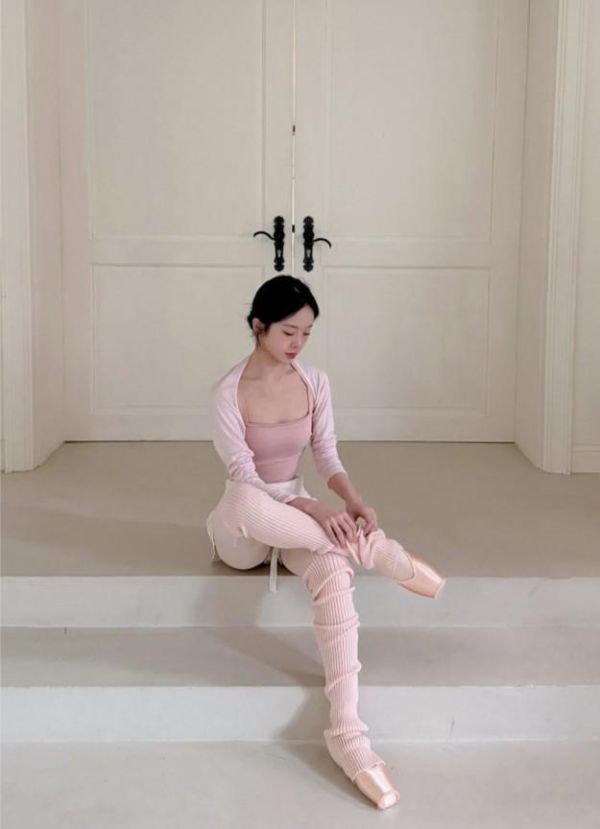 韓國Hagling - Contour寬吊帶舞衣 (Pink) 