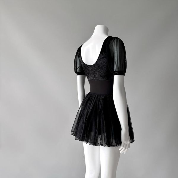 韓國yoora - Lunar短袖舞衣 (Black) 