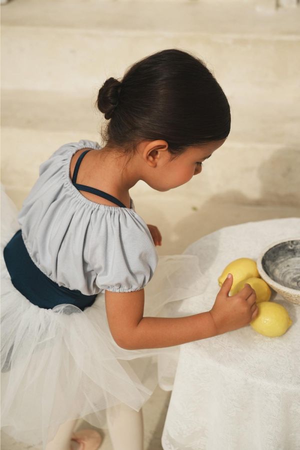 韓國 -  Puff Crop舞蹈上衣罩衫 (Blue) 