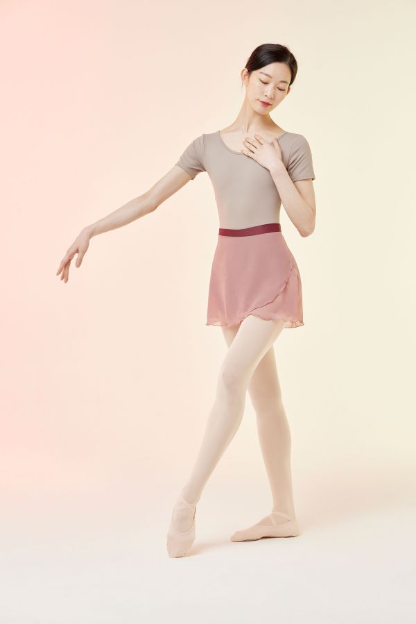 韓國Ballessimo - Rose Brown寬綁帶舞裙 (로즈 브라운) 