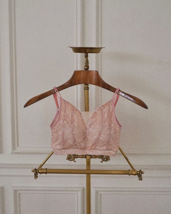 韓國Lenique - Etruah lace Pink鋼管舞衣 (上衣+短褲) 