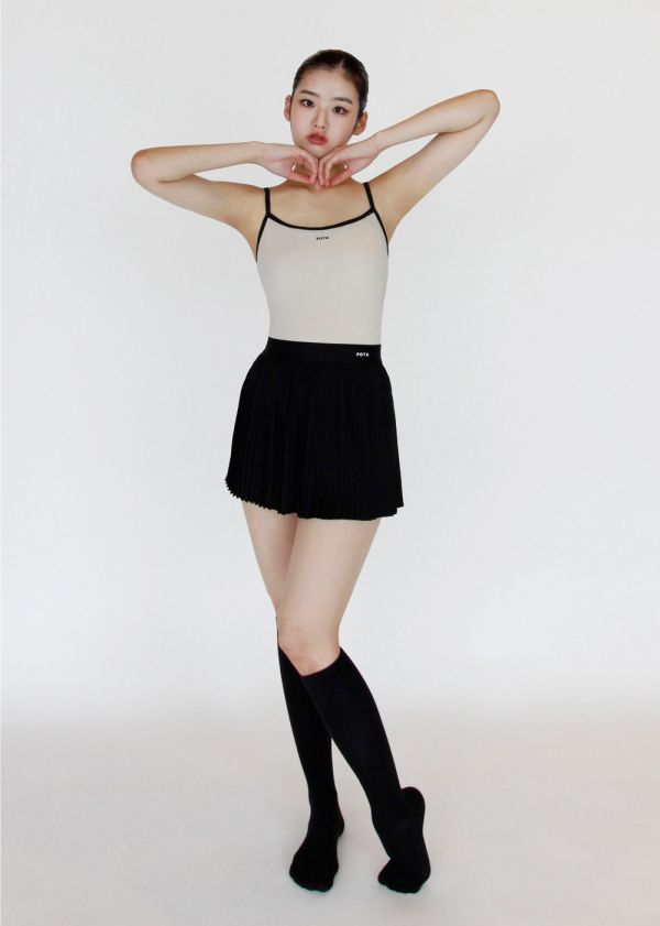 韓國POTA - 2 leotard吊帶舞衣 (Beige) 