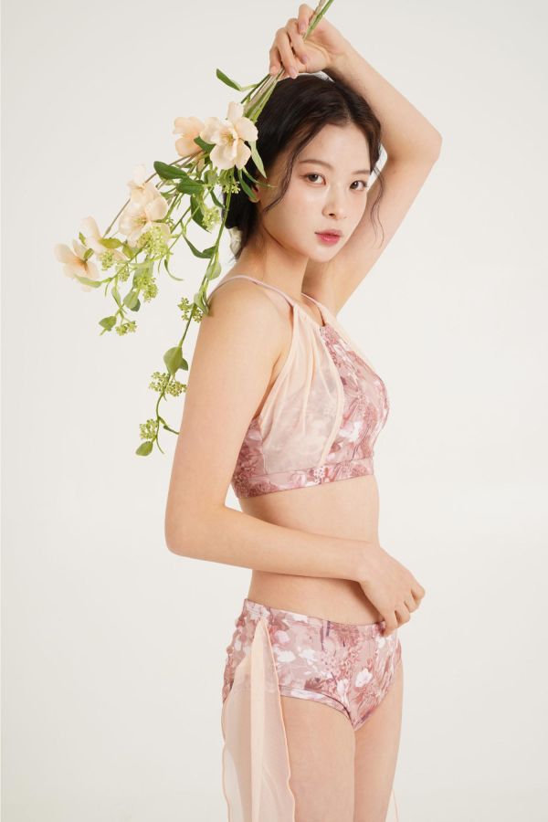 韓國Leanomse - Grida鋼管上衣+短褲 (Pink Beige) 그리다 