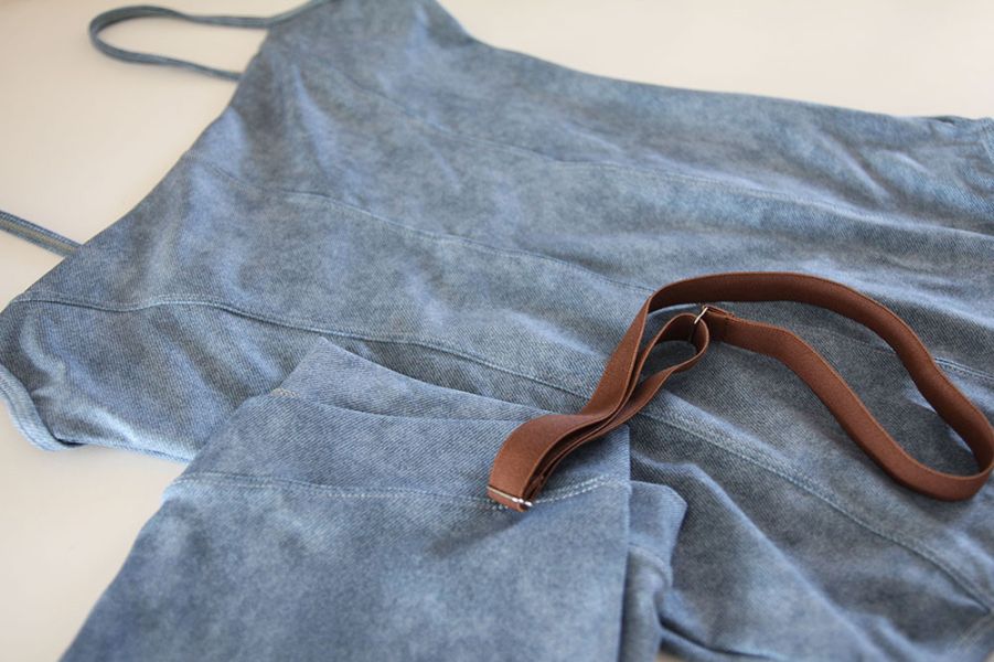 韓國Soulier Rouge - Denim Set-Up環保材質舞衣+短褲 