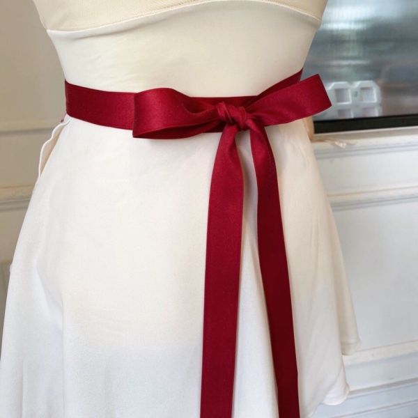 韓國balletchouchou - 素面寬腰帶舞裙 (淺色系) 