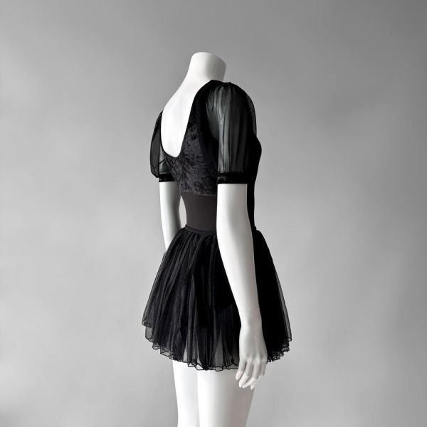 韓國yoora - Lunar短袖舞衣 (Black) 