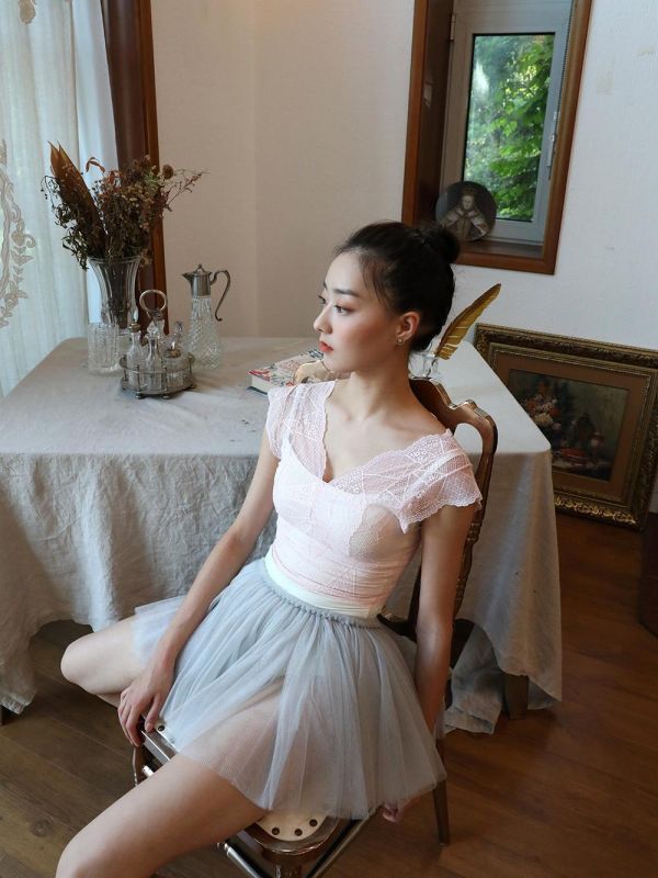 韓國LEVDANCE - 訂製款 Charmant Petit tutu ( LIGHT GREY) 