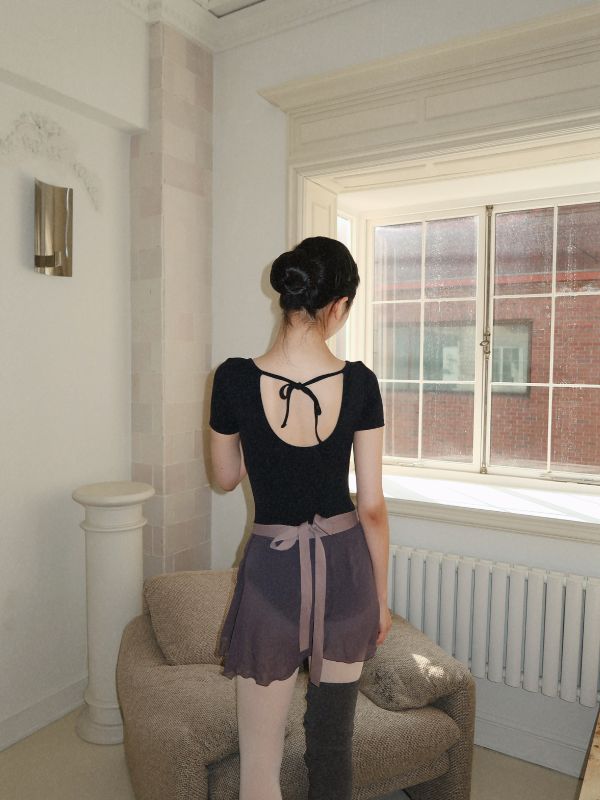 韓國Ballessimo - Charcoal Gray寬綁帶舞裙 (차콜 그레이) 