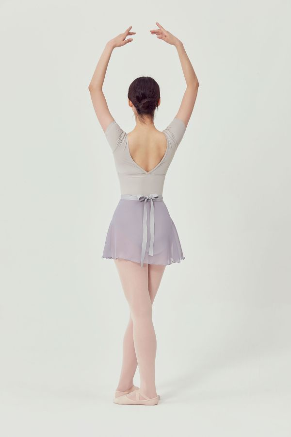 韓國Ballessimo - Lilac Gray寬綁帶舞裙 (라일락 그레이) 