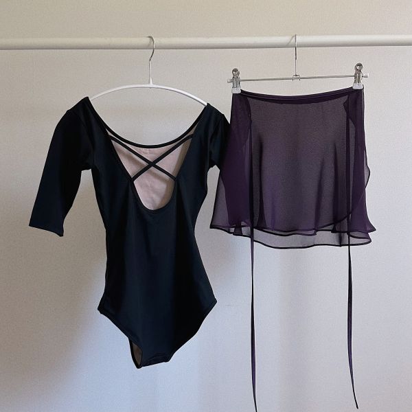 韓國Bonanza - Mary Jane五分袖舞衣 (黑色) 메리제인 