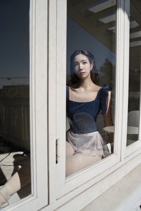 韓國Ode on tutu - Lorraine蝴蝶結舞衣 (Blue Navy) 