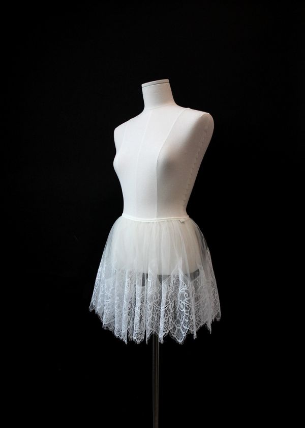 韓國LEVDANCE - Renée PEARL WHITE鬆緊帶舞裙 르네 