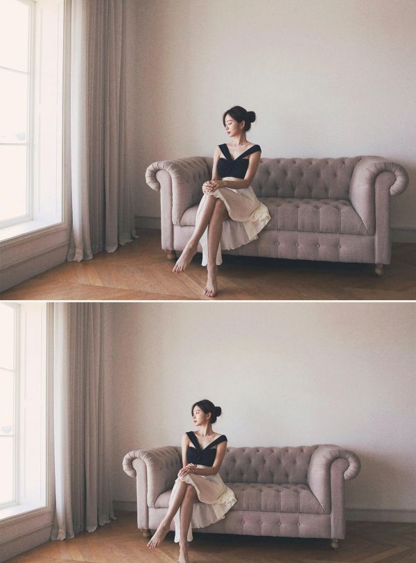 韓國Lenique - Two Shoulder Ribbon鋼管上衣+短褲 (Black) 