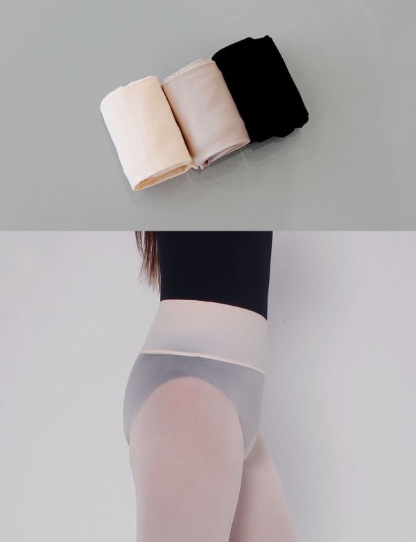 韓國Soulier Rouge - Wide low-rise寬腰帶舞襪 (三色) 