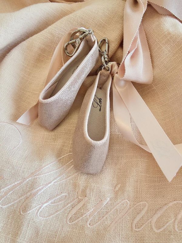 韓國Leh - 經典款羊皮小硬鞋吊飾 (Rose peal pink) 