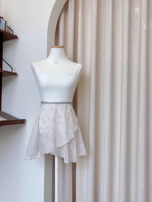 韓國MIGNON - Ribbon短版舞裙 리본 스커트 