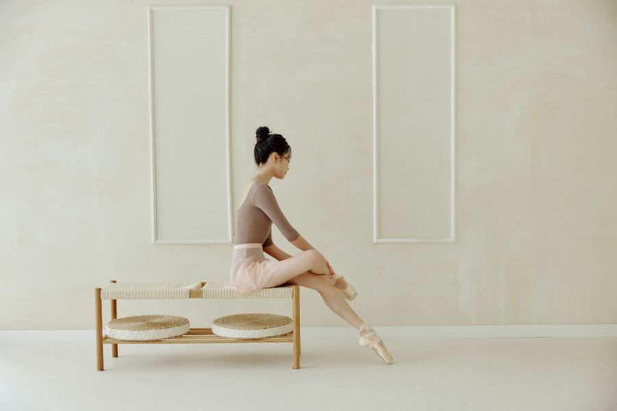 韓國Entrechat - 吉賽兒長袖舞衣 (Cocoa & Light Pink) 