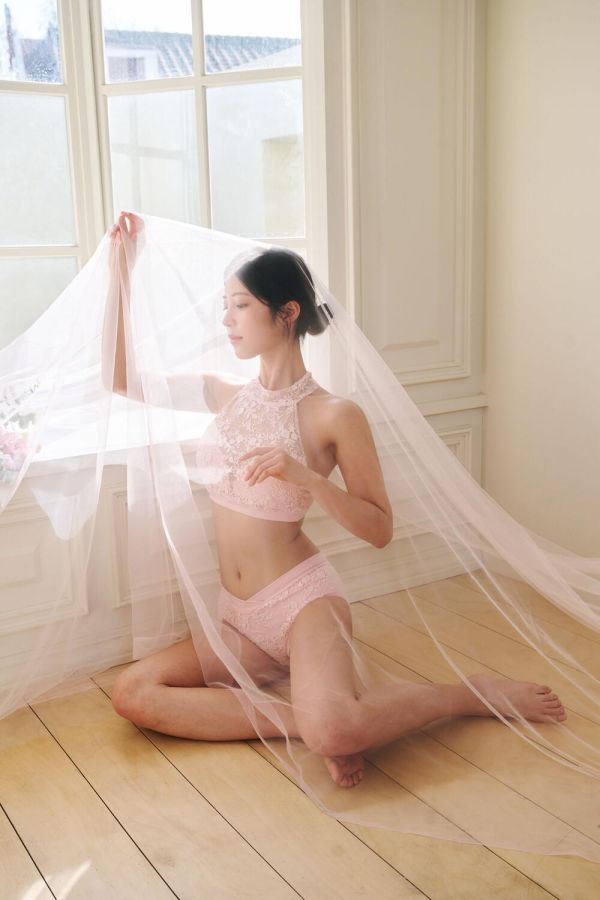 韓國FORALL - Bridal Premium Pink鋼管舞衣 (上衣+短褲) 
