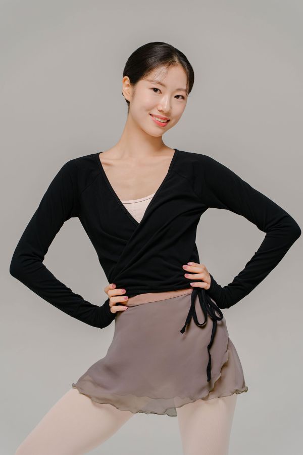 韓國Ballessimo - Romantic Gray寬綁帶舞裙 (로맨틱 그레이) 