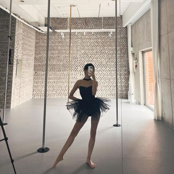 韓國Lenique - Olivia one piece鋼管芭蕾舞衣 (Black) 