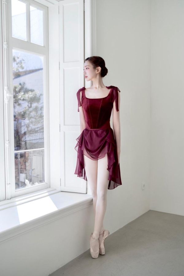 韓國Ode on tutu - Garnet蝴蝶結舞衣 