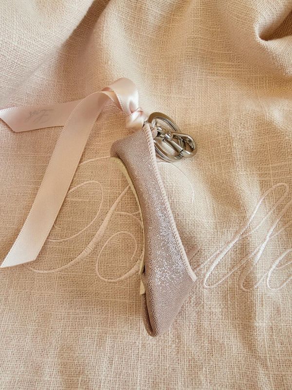 韓國Leh - 經典款羊皮小硬鞋吊飾 (Rose peal pink) 