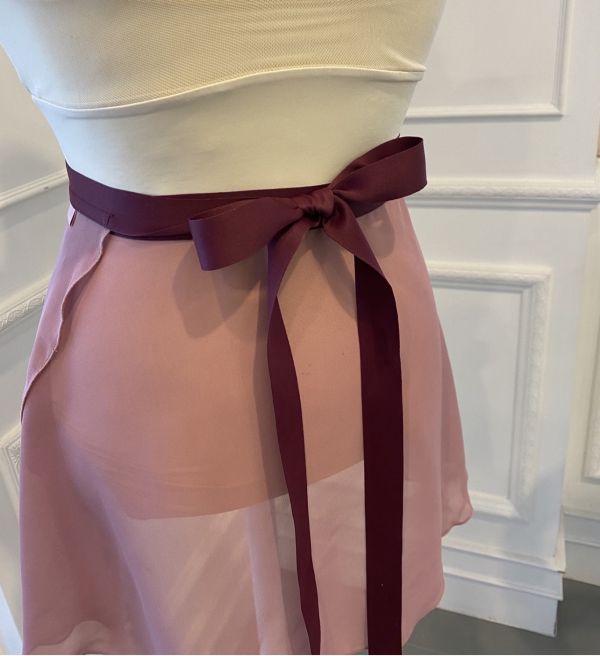 韓國balletchouchou - 素面寬腰帶舞裙 (深色系) 