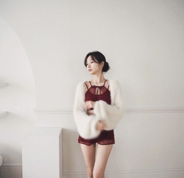 韓國Lenique - Reti鋼管上衣+短褲 (Wine) 