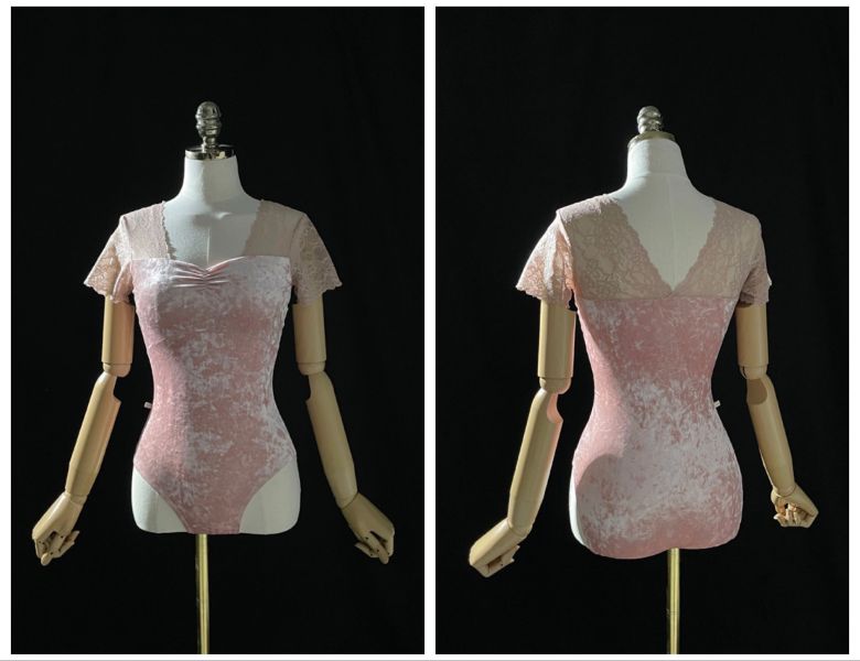 韓國iilaire - Clare velvet Rose短袖舞衣 