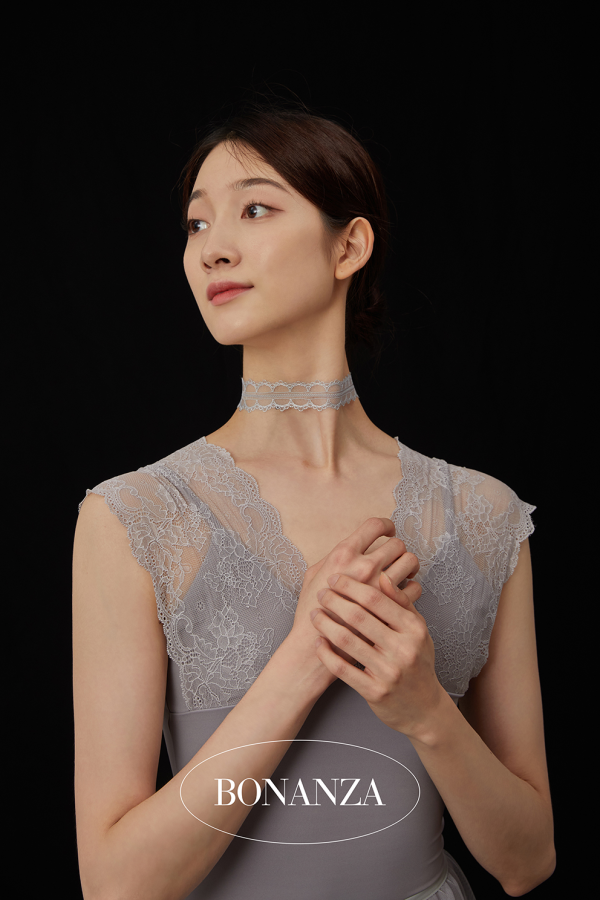 韓國Bonanza - Lace優雅舞衣 (Light Gray) 