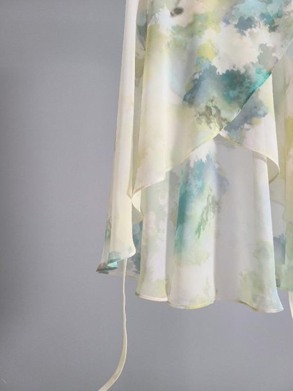 韓國Sissone - April Water color mint綁帶舞裙 