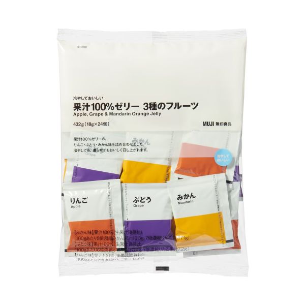 MUJI無印良品】100%果汁果凍 袋裝 冷藏過更好吃 