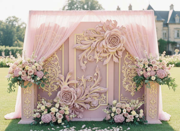 租借-婚禮拍照背板(粉) 