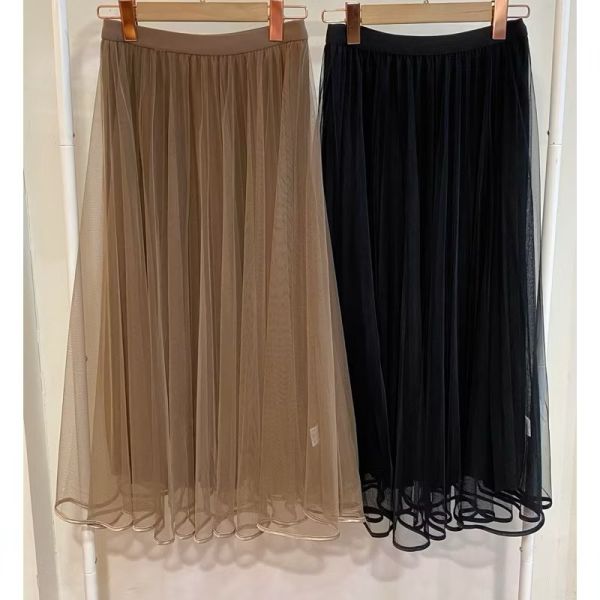 韓系簡約氣質 高腰半身紗裙 韓系簡約氣質 高腰半身紗裙