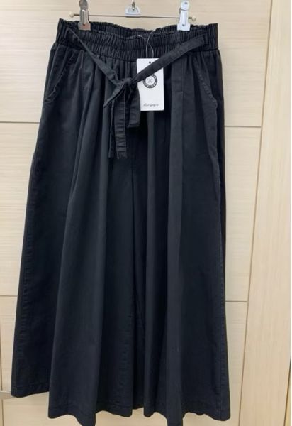 涼感腰帶腰鬆緊寬褲 涼感腰帶腰鬆緊寬褲