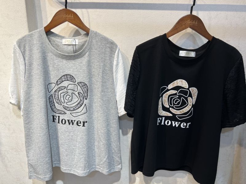 正韓山茶花手袖拼接上衣 山茶花正韓上衣