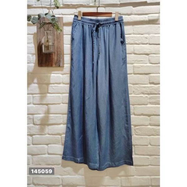 天絲牛仔垂墜感深藍/淺藍 落地褲 休閒長褲 天絲牛仔垂墜感深藍/淺藍 落地褲 休閒長褲