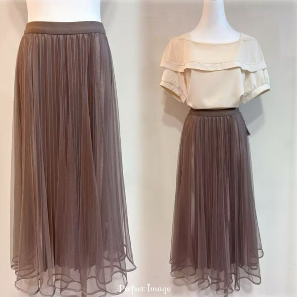 韓系簡約氣質 高腰半身紗裙 韓系簡約氣質 高腰半身紗裙