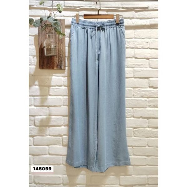 天絲牛仔垂墜感深藍/淺藍 落地褲 休閒長褲 天絲牛仔垂墜感深藍/淺藍 落地褲 休閒長褲