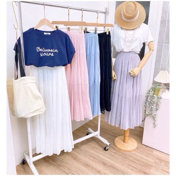 高質感超美百褶雪紡長裙 百褶雪紡長裙